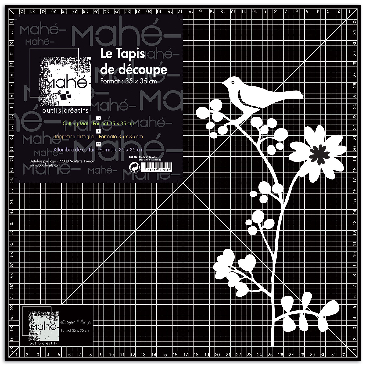 Tapis de découpe 35*35 noir