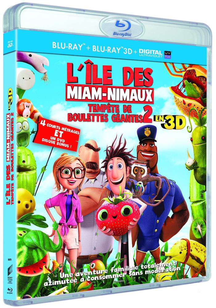 Tempête de boulettes géantes 2 : L'île des miam-nimaux - Blu-ray 3D + 2D + DVD + version DIGITAL HD 