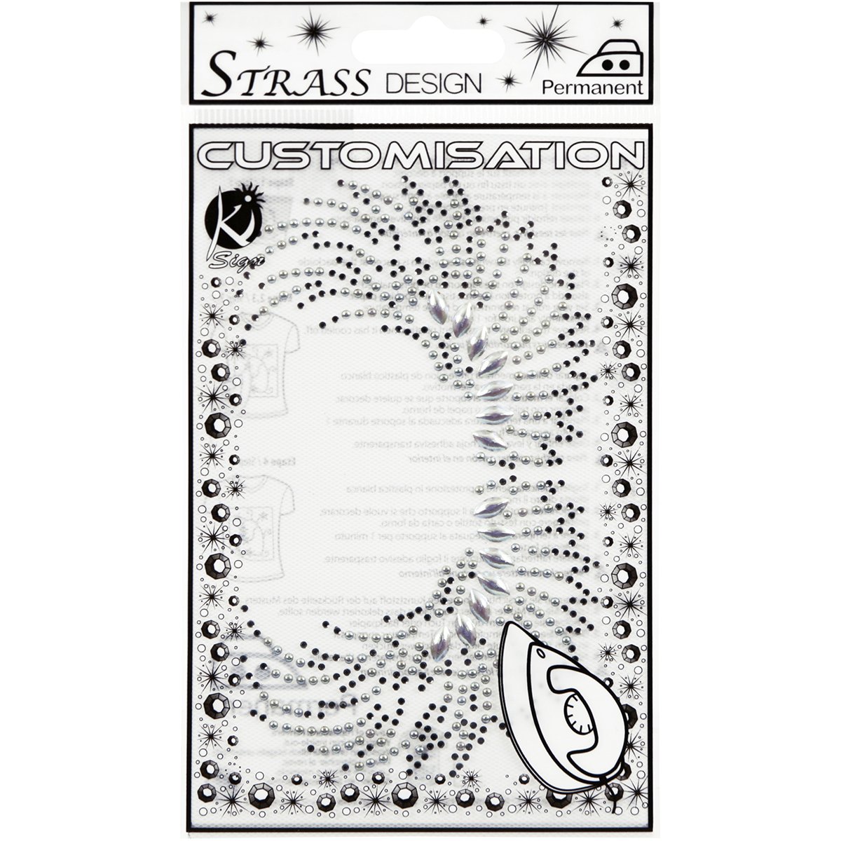 Mini motif strass/clous - Ailes d'ange 2 - KI Sign