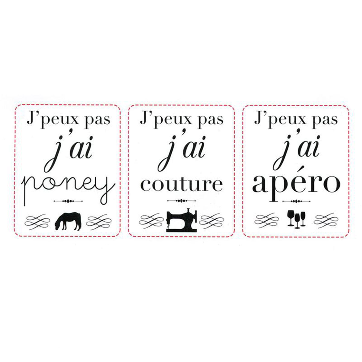 Transfert thermocollant - J'peux pas - 15 x 21 cm