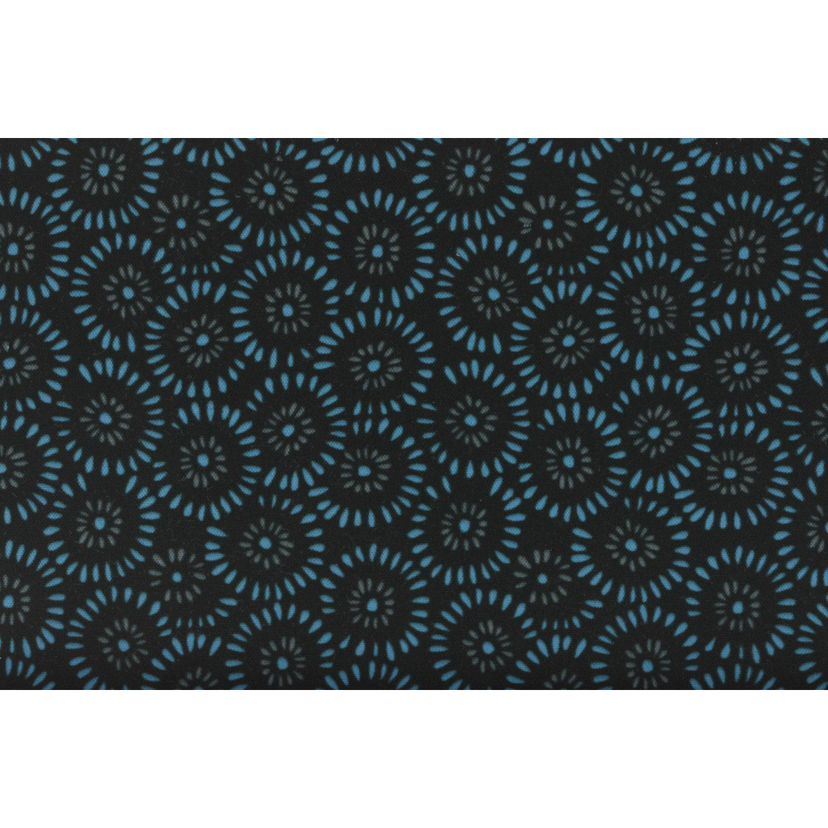 Tissu Wax - 150 x 160 cm - fleuri bleu
