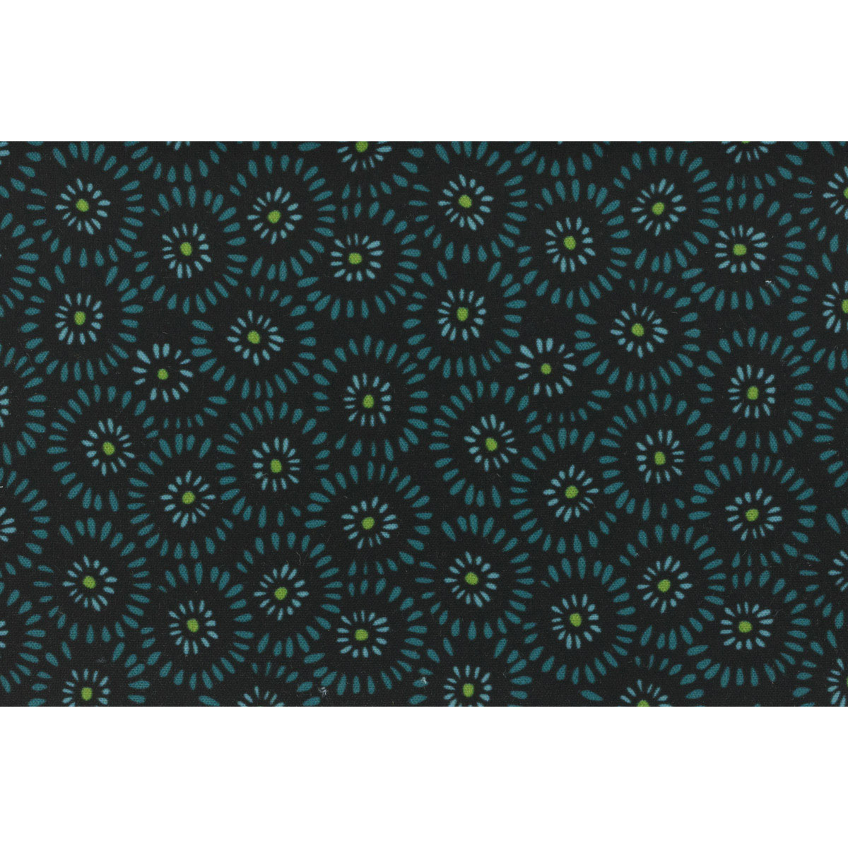 Tissu Wax - 150 x 160 cm - fleuri vert