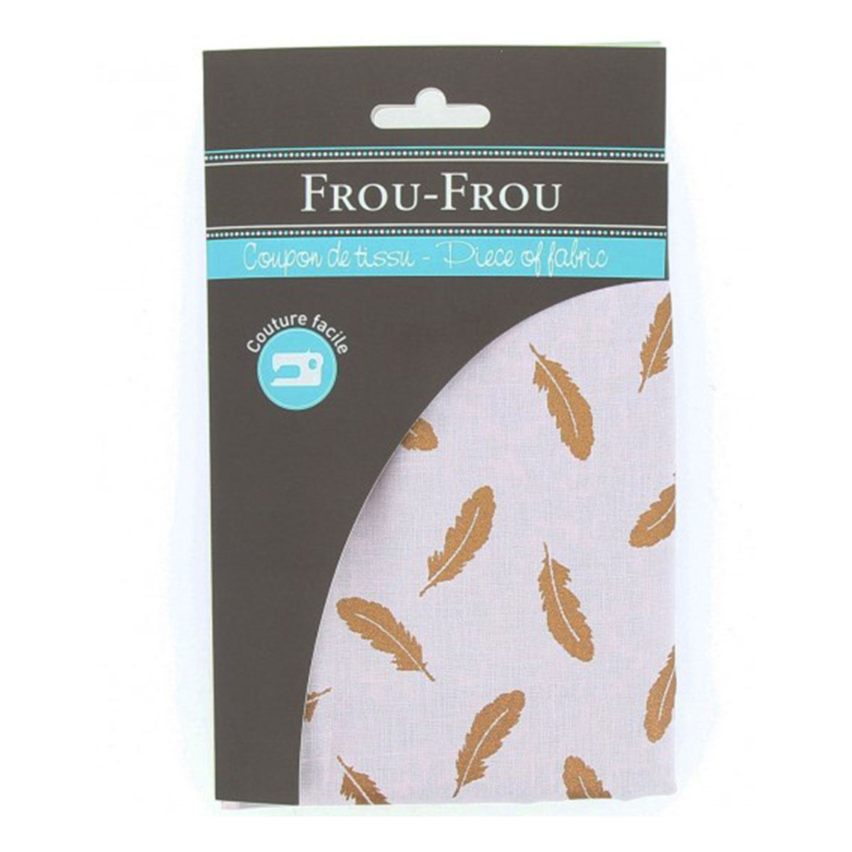 Coupon de tissu Frou Frou - 45x55 cm - Plume rose cuivre