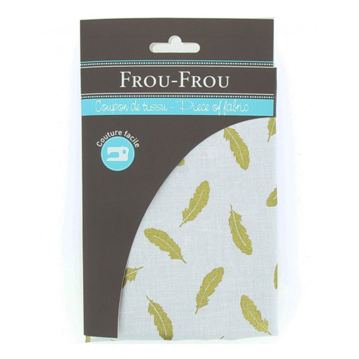 Coupon de tissu Frou Frou - 45x55 cm - Plume or scintillant
