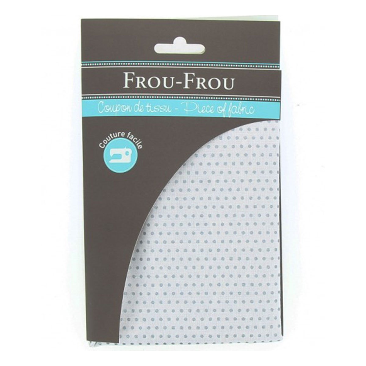 Coupon de tissu Frou Frou - 45x55 cm - Pois argent scintillant