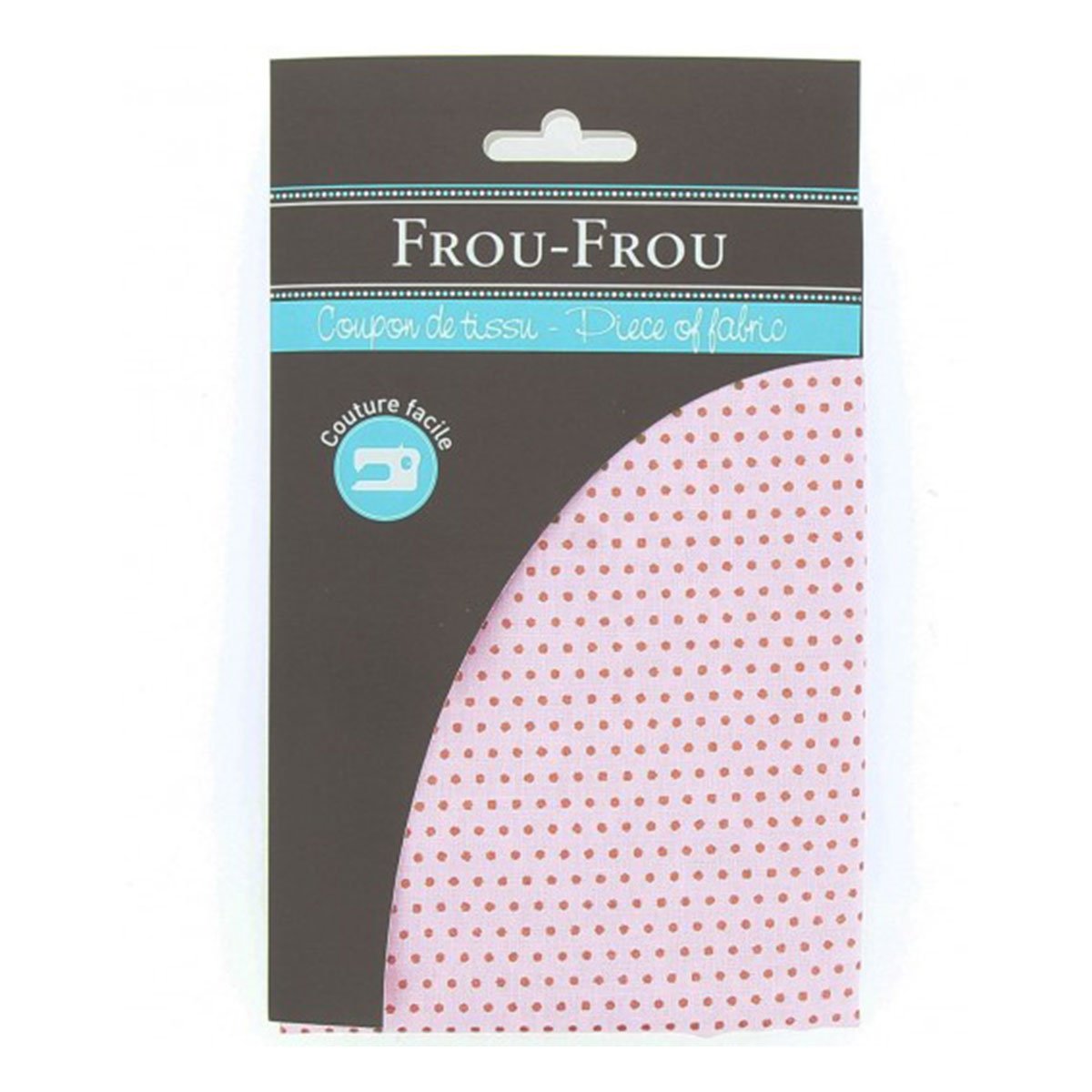 Coupon de tissu Frou Frou - 45x55 cm - Pois rose cuivre