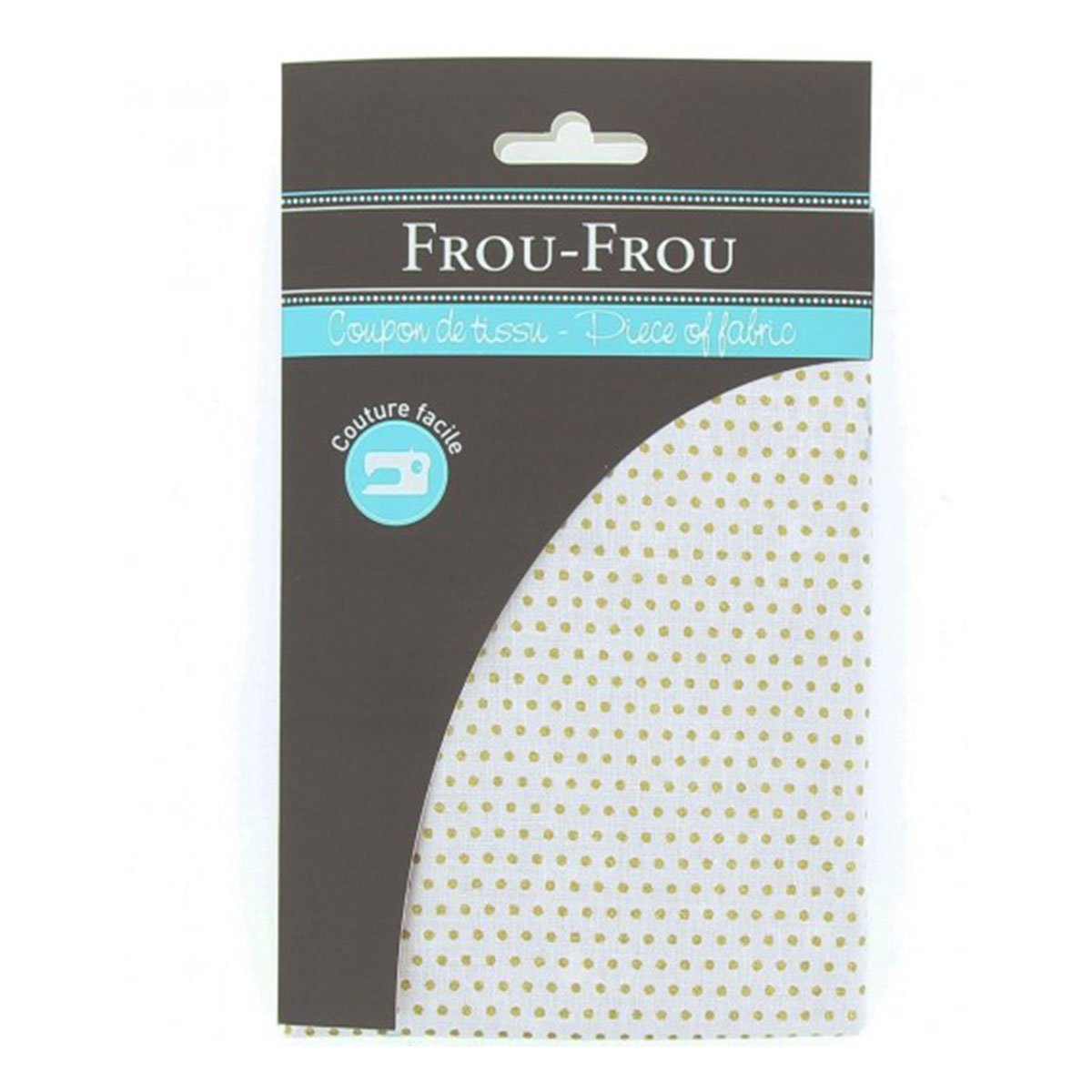 Coupon de tissu Frou Frou - 45x55 cm - Pois or scintillant