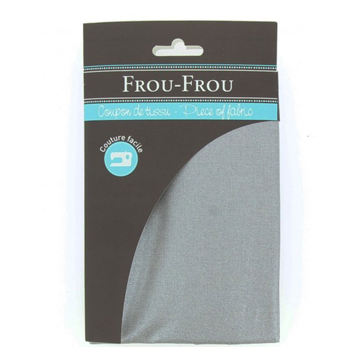 Coupon de tissu Frou Frou - 45x55 cm - Uni argent scintillant