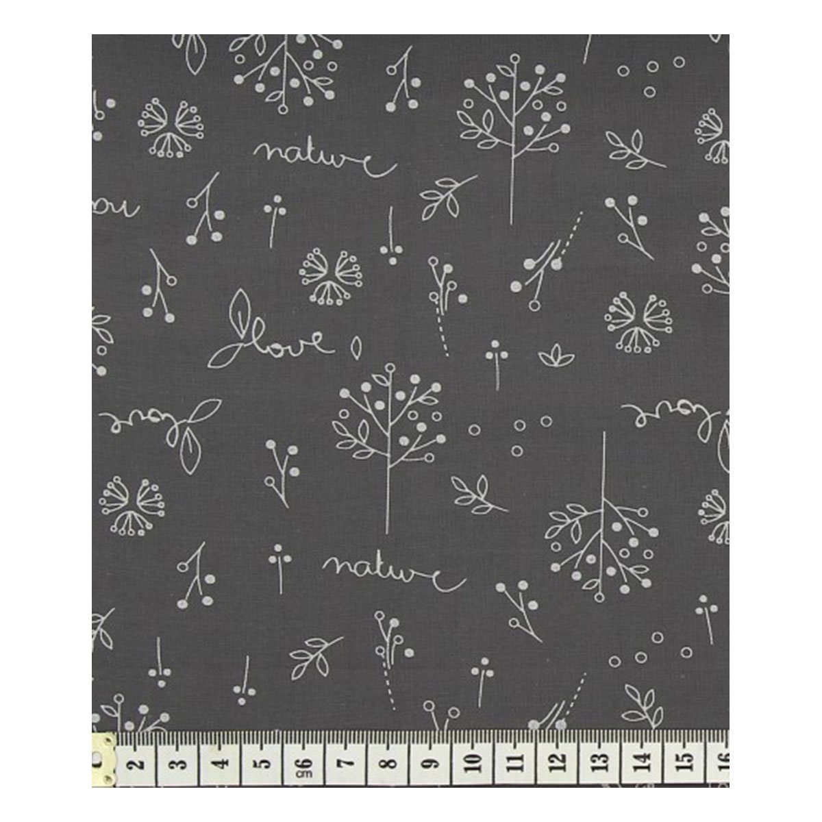 Coupon de tissu Frou Frou - 45x55 cm - Odonata nature gris