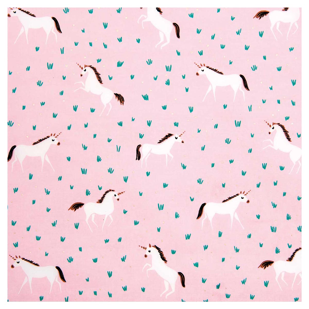 Tissu rose - Licorne - Wonderland tissus