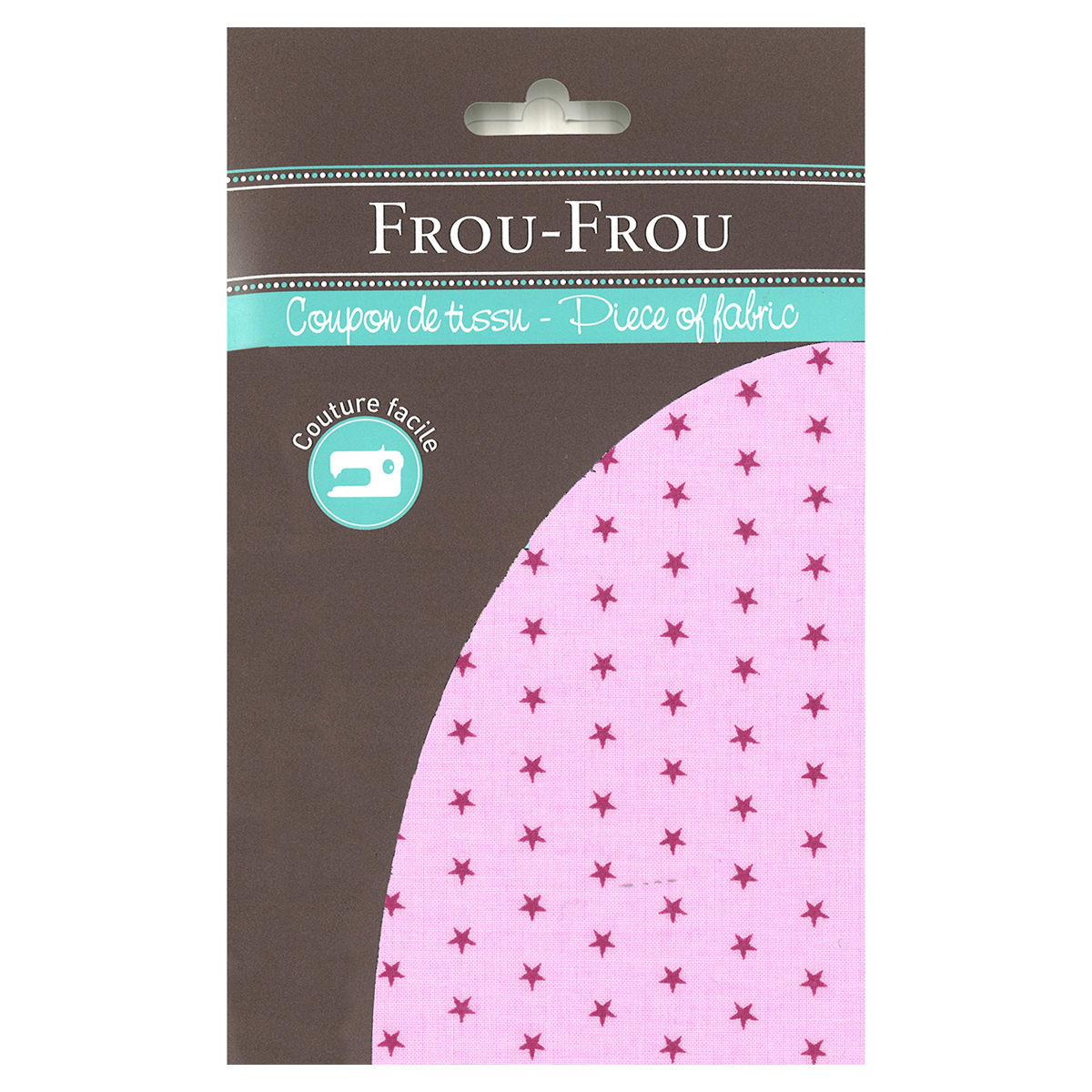 Tissu enduit Frou Frou - 35x70 cm - motif étoile - pétale de rose