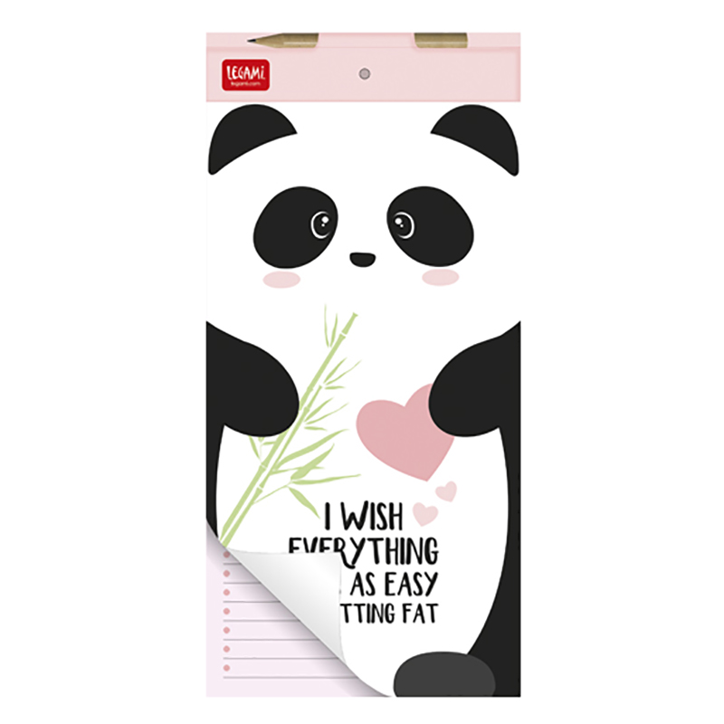 Bloc-note magnétique Panda - 10x21,5 cm - Legami
