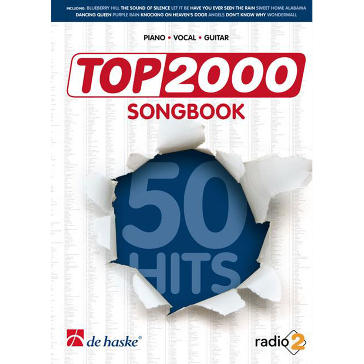 Partition Piano, Voix, guitare - Top 2000 Songbook