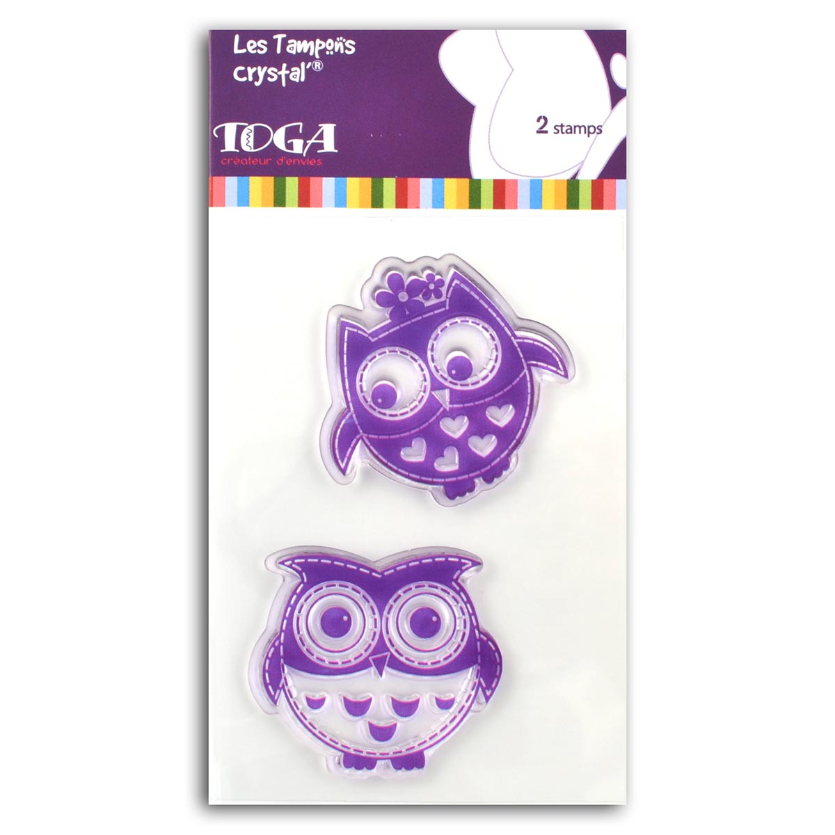 2 tampons Crystal «Ça c'est chouette»