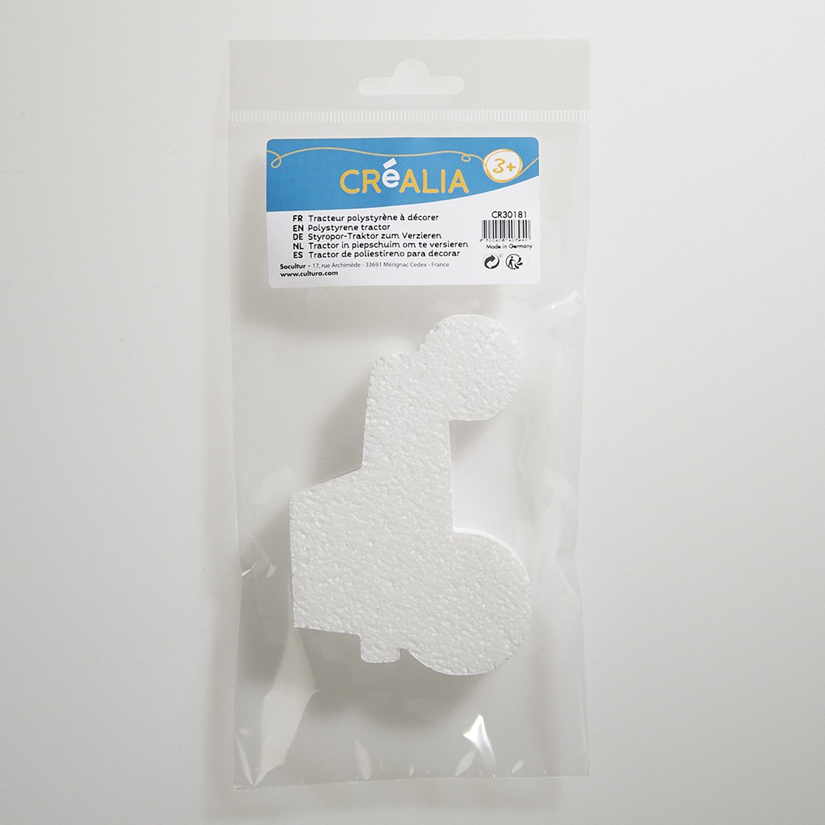 Tracteur plat en polystyrène - Créalia