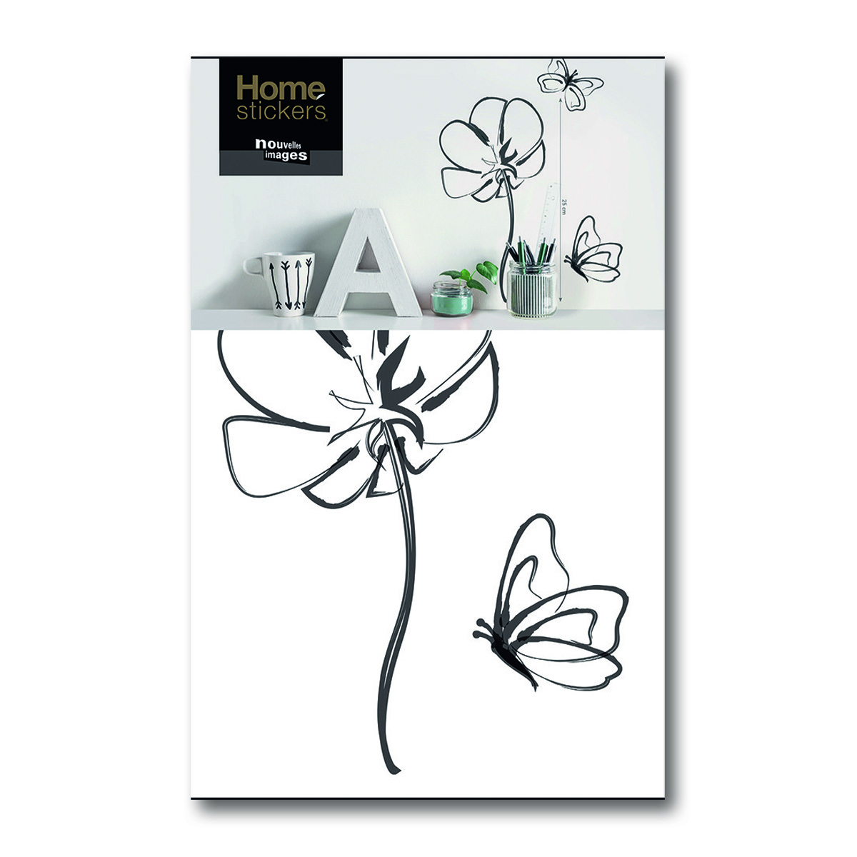 Sticker transfert - La fleur - 24x36 cm