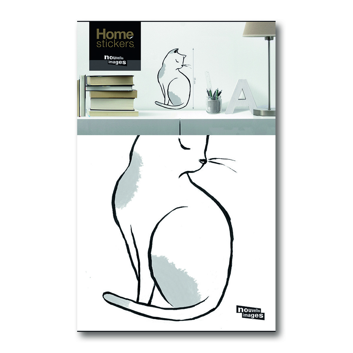Sticker transfert - Le chat - 24x36 cm