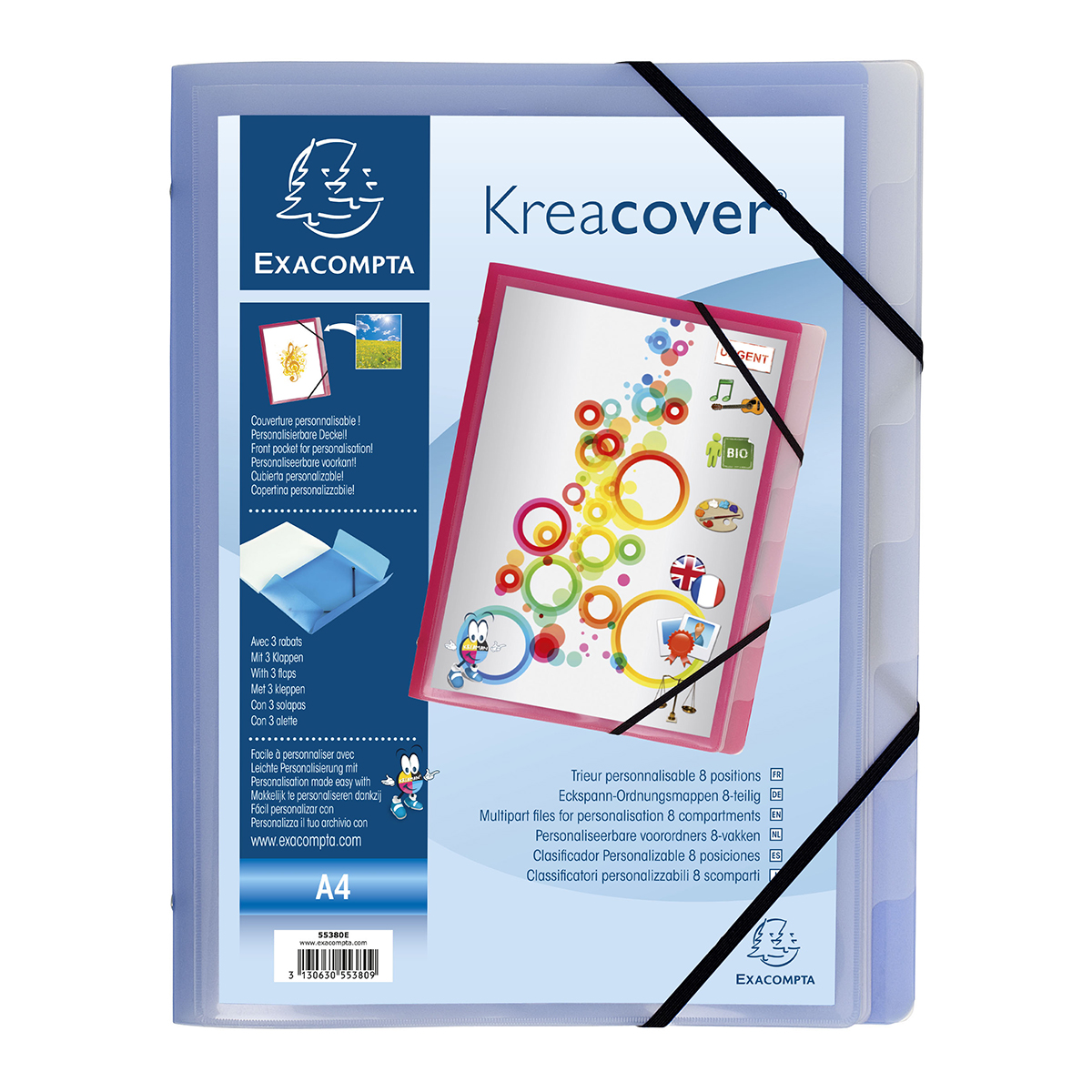 Trieur 8 compartiments Kreacover - 21x29,7 cm