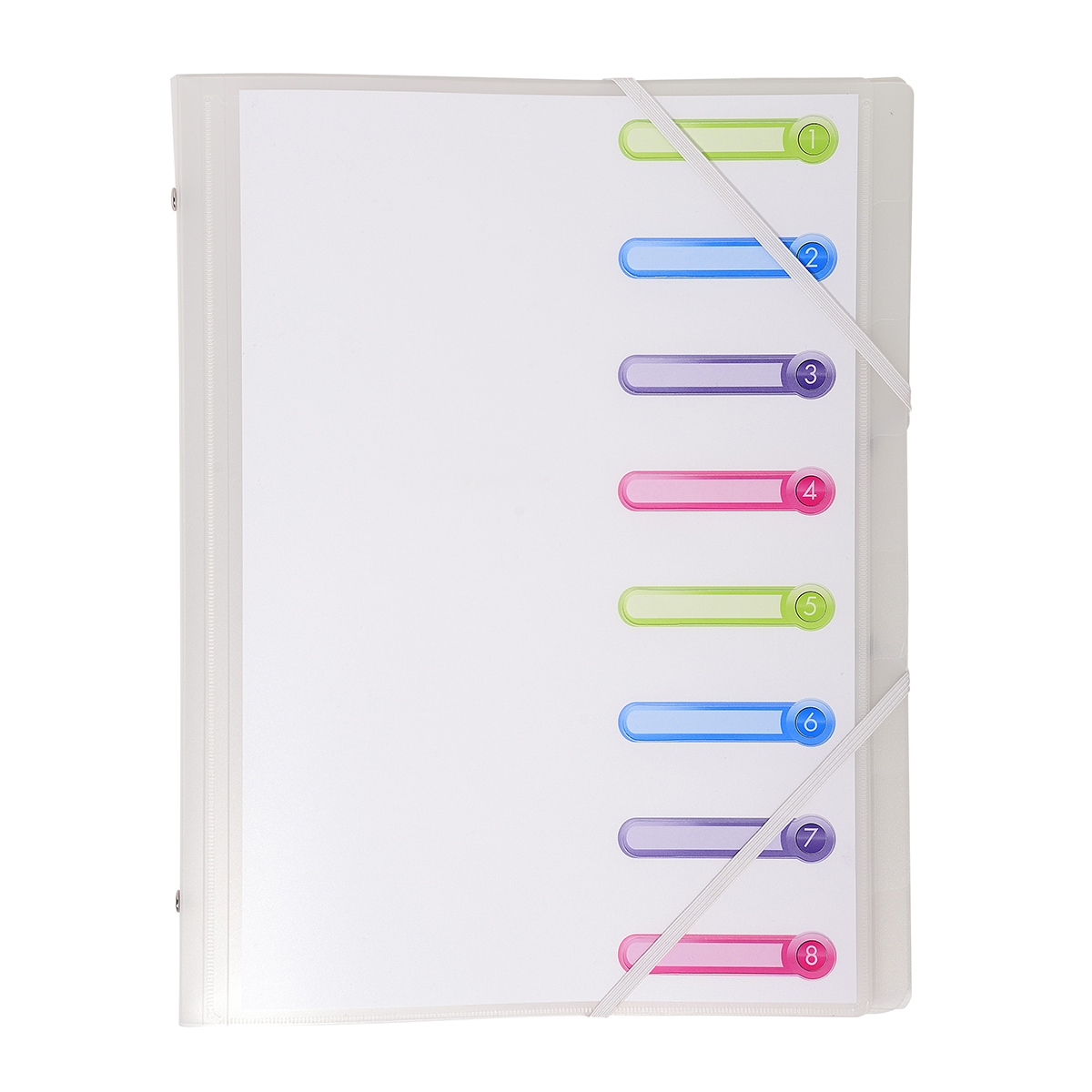 Trieur 8 compartiments - 3 rabats - 24x32 cm