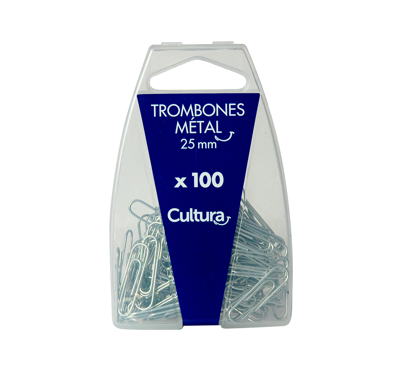 100 trombones métal 25mm - Cultura