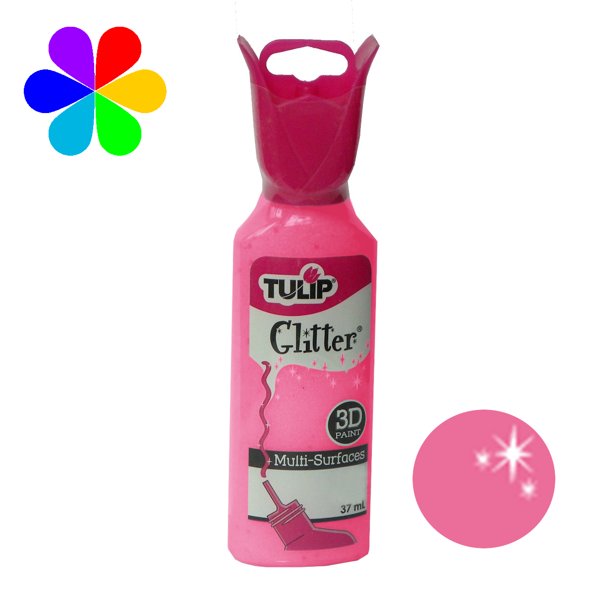 TULIP 37ML GLITTER ROSE TULIP 37ML 3D GLITTER ROSE