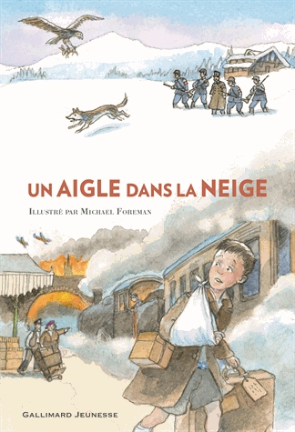 Un aigle dans la neige