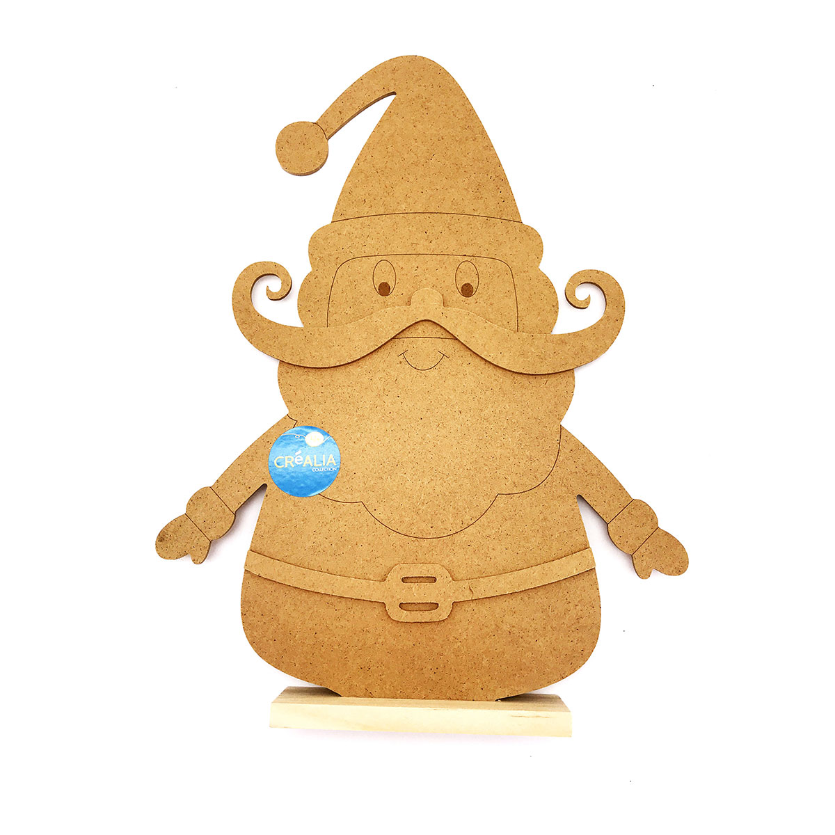 Père Noël en plaque avec pied