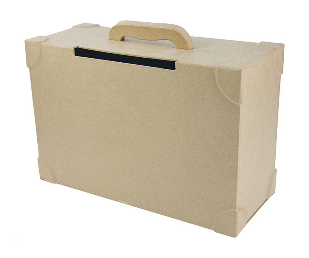 Urne valise - papier mâché - 36cm