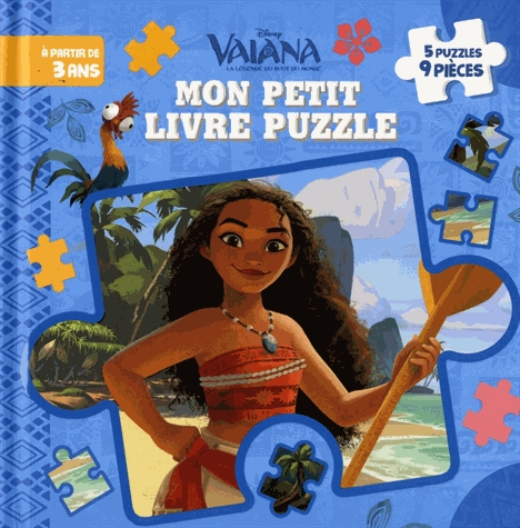 Mon petit livre puzzle Vaiana, la légende du bout du monde - 5 puzzles, 9 pièces