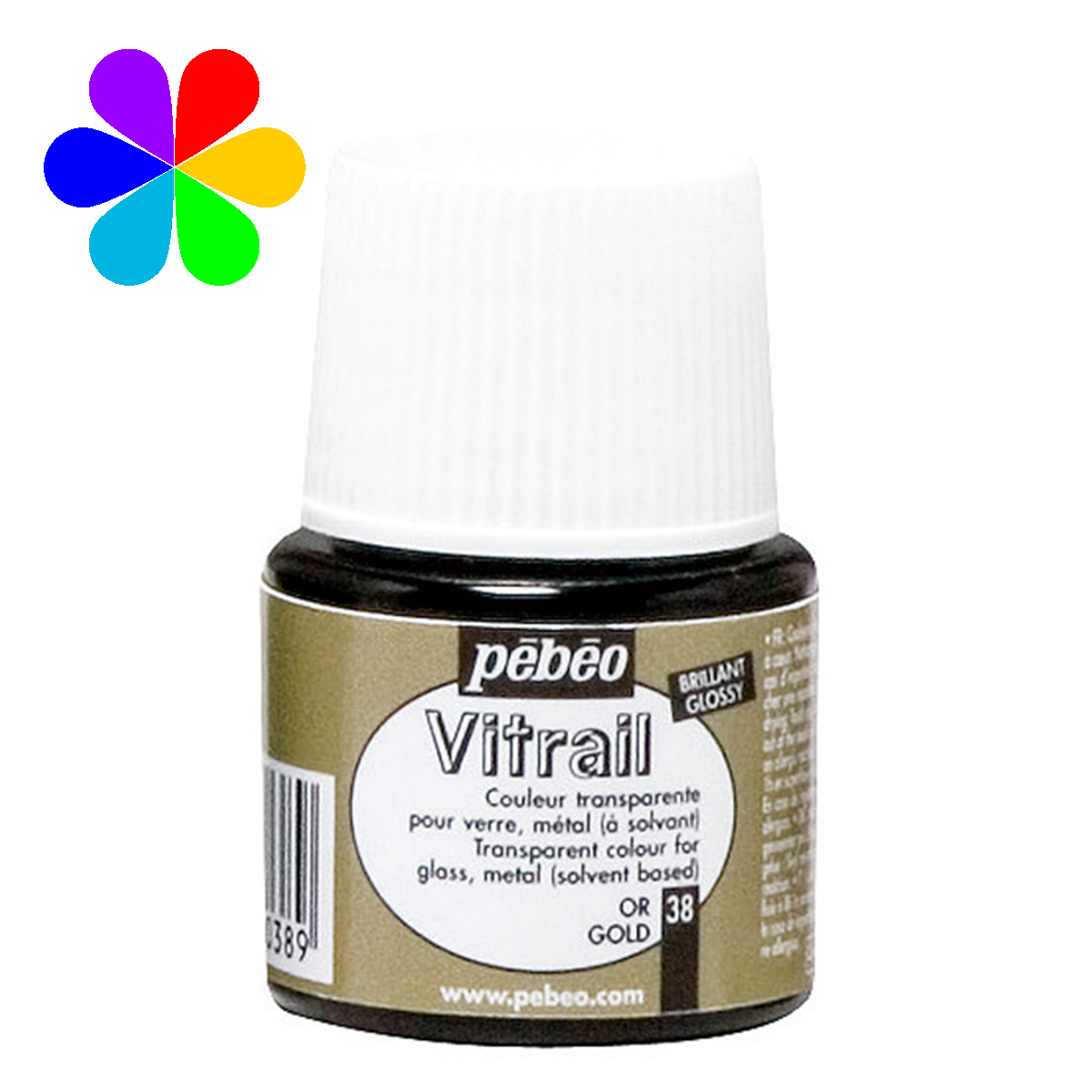 Peinture - Vitrail - Or Brillant - 45 ml - Pébéo