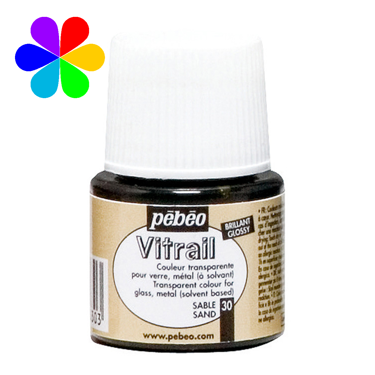 Peinture - Vitrail - Sable Brillant - 45 ml - Pébéo