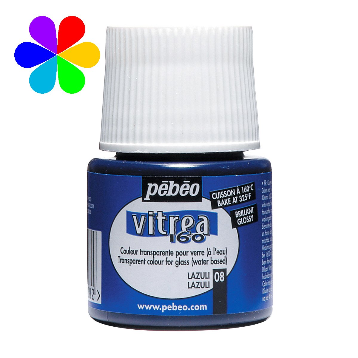 Peinture - Vitrea 160 - Lapis Lazulli Brillant - 45 ml - Pébéo