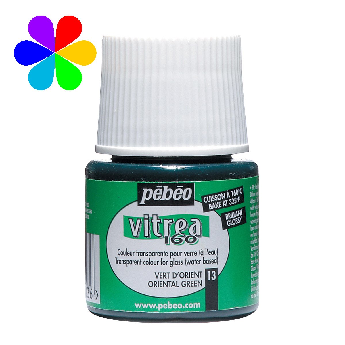 Peinture - Vitrea 160 - Vert d'Orient Brillant - 45 ml - Pébéo