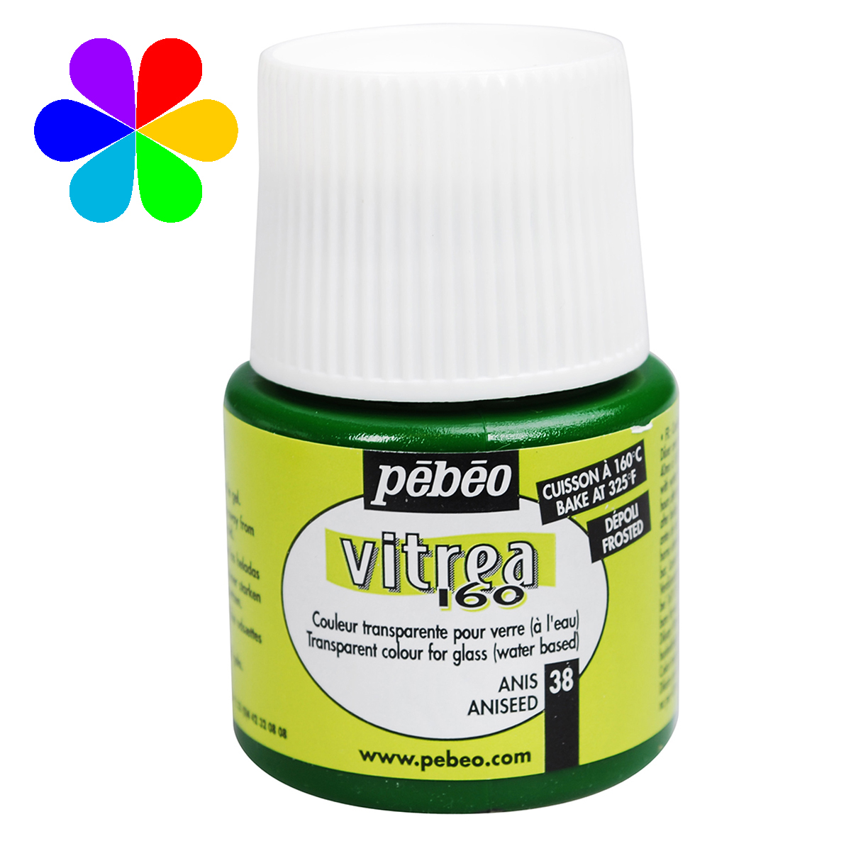 Peinture - Vitrea 160 - Anis Dépoli - 45 ml - Pébéo