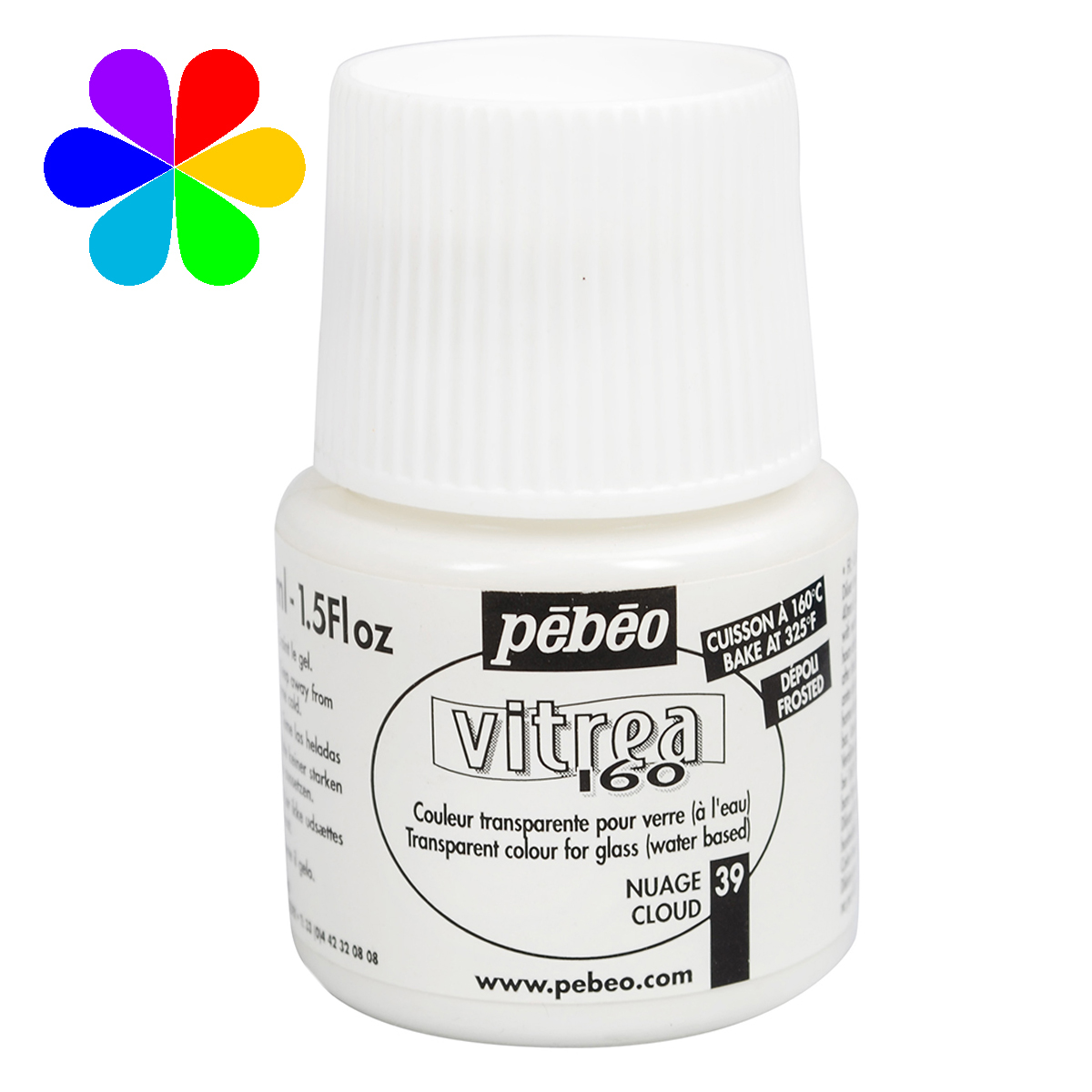 Peinture - Vitrea 160 - Nuage Dépoli - 45 ml - Pébéo