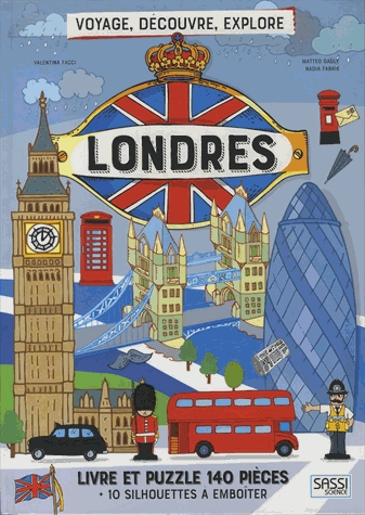 Londres - Livre et puzzle 140 pièces + 10 silhouettes à emboîter