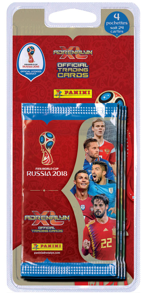 World Cup 2018 Trading Cards Game Blister 4 pochettes