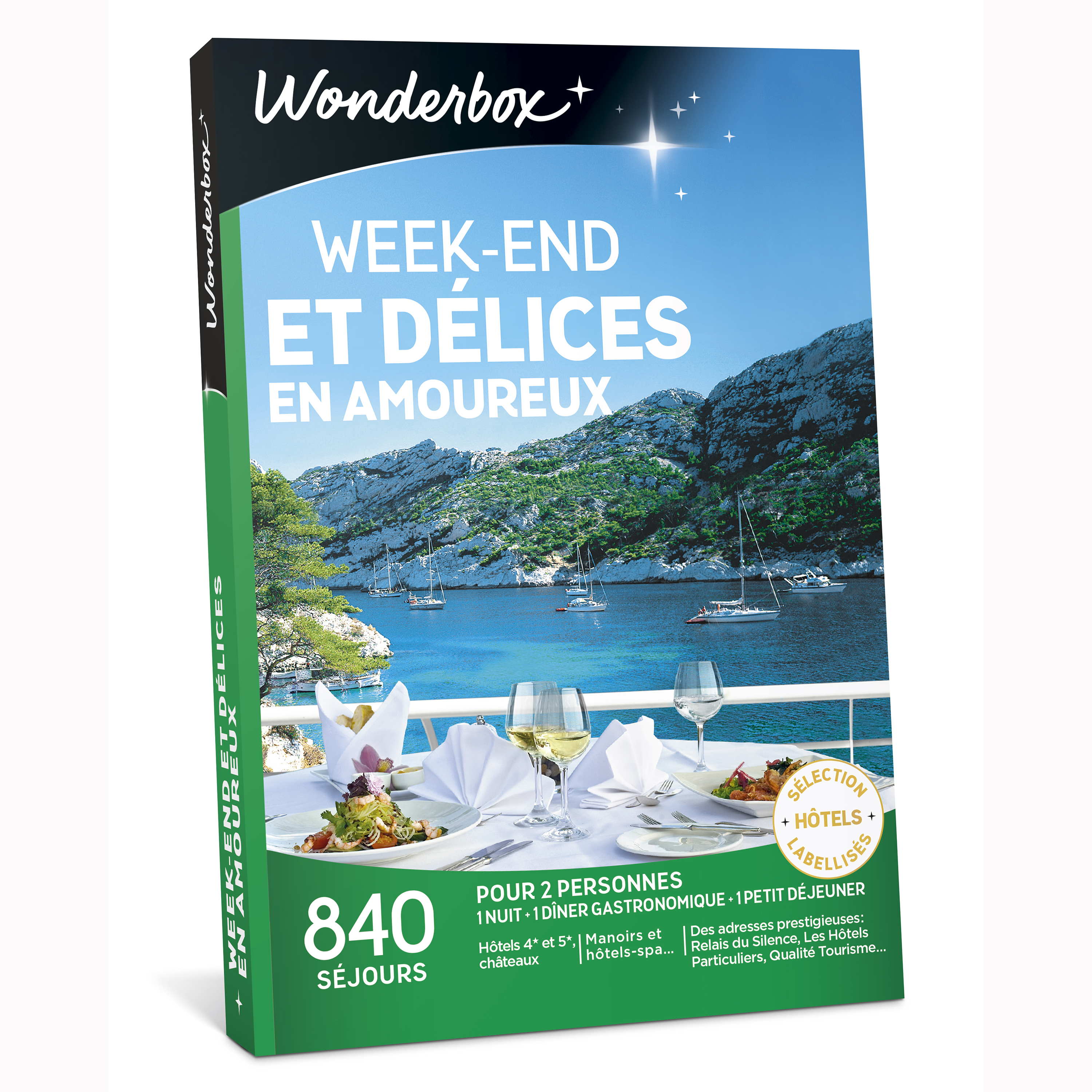 Coffret cadeau Wonderbox - Week-end et délices en amoureux