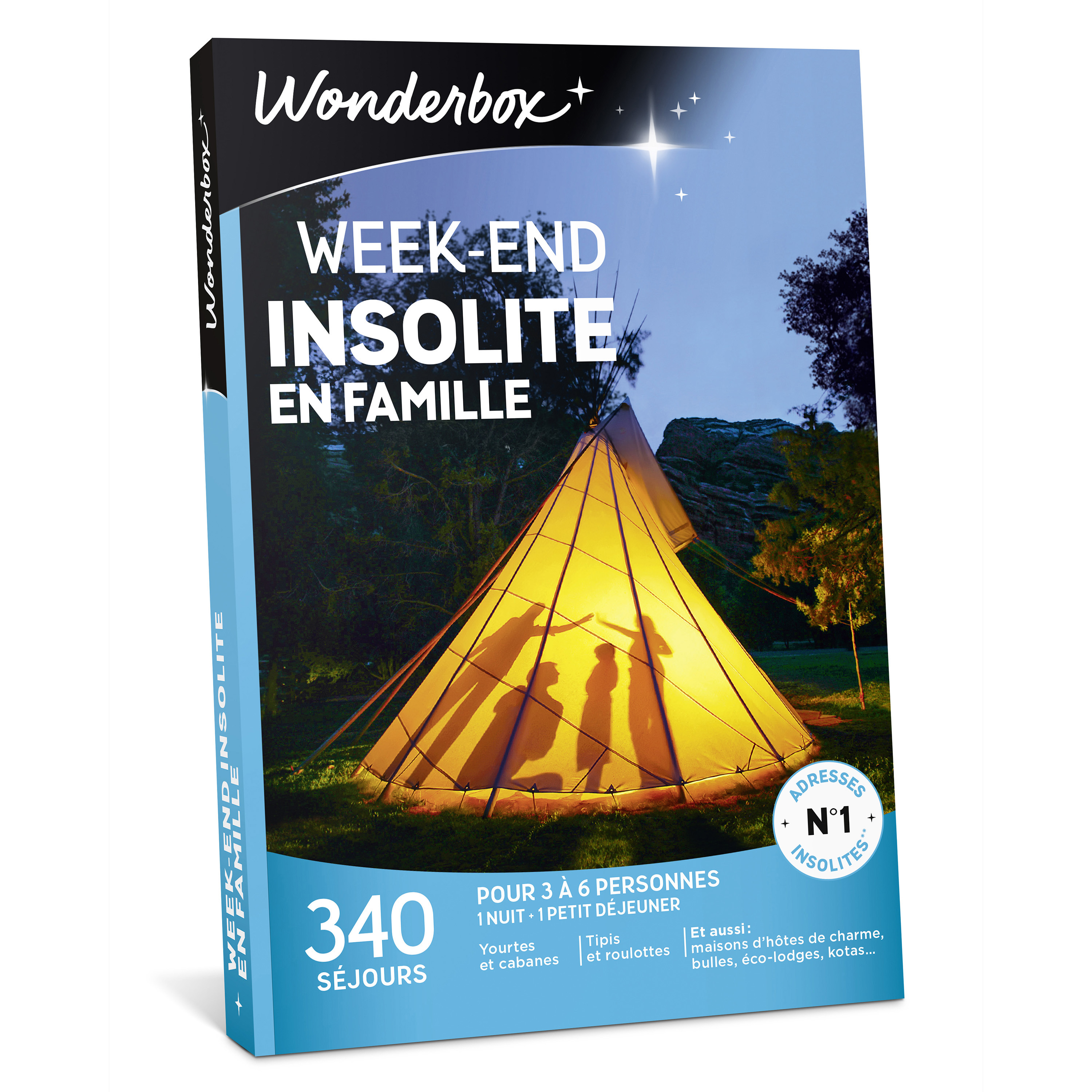 Coffret cadeau Wonderbox - Week-end insolite en famille