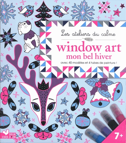 Window Art mon bel hiver - Avec 40 modèles, 4 tubes de peintures et 1 feuille en PVC